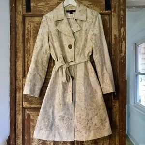 jacquard via spiga trench coat